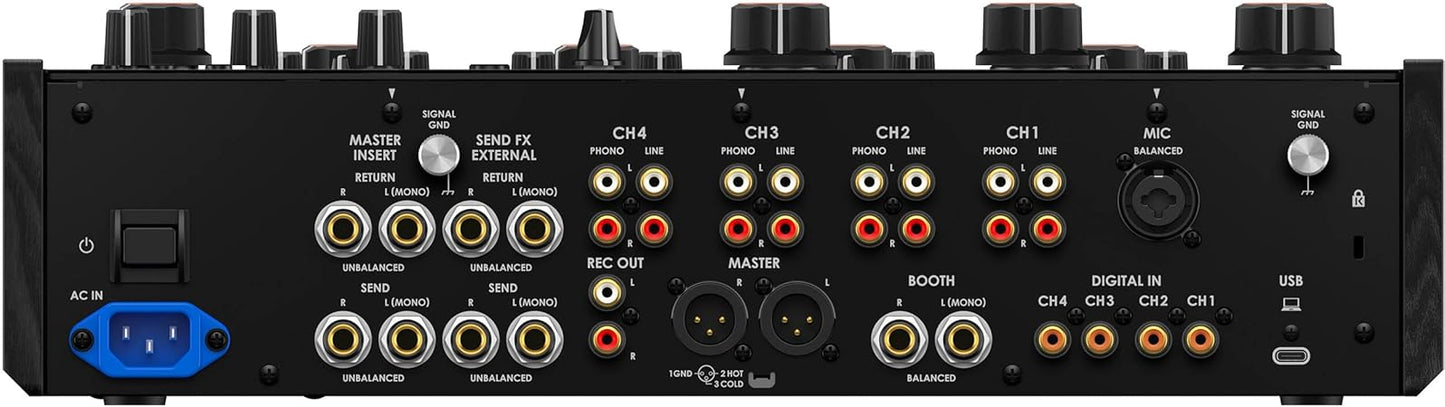 AlphaTheta Euphonia 4-Channel Rotary Mixer with Decksaver DS-PC-EUPHONIA Polycarbonate Protective Cover