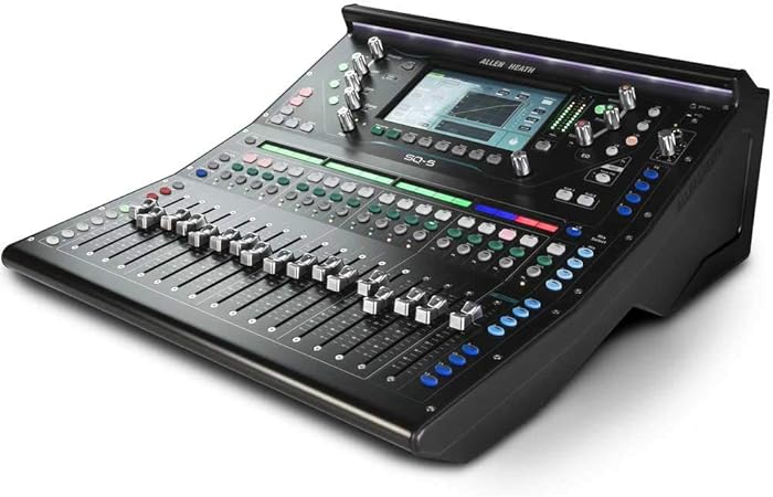 Allen & Heath SQ-5 Digital Mixer, 48 Input Channels, 7" Capacitive Touchscreen, Automatic Mic Mixing, 32×32 USB Audio Interface, Black
