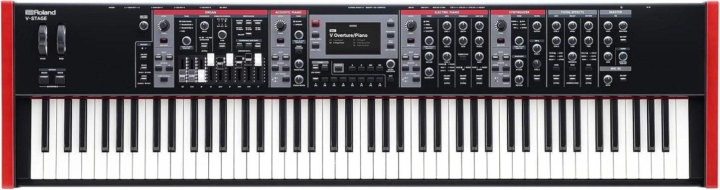 Roland V-STAGE 88 | Premium 88-Key Weighted Digital Keyboard | Ideal for Piano-Focused Players | Four Independent Sound Engines | Advanced Modeling Technology & Sound Customization