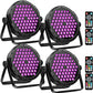 60 LED Par Lights DMX - 90W RGB Stage DJ Par Light Remote Control Sound Activated Auto Play Uplights for Events Church Club Wedding Party Mobile Music Live Show Entertainment Stage Lighting