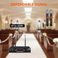200-Channel Wireless Microphones System, Dual UHF Metal Cordless Mic Set, Auto Scan, Long Range 200-240Ft,16 Hours Use for Karaoke Singing, Church, 2022 Version(WM333)