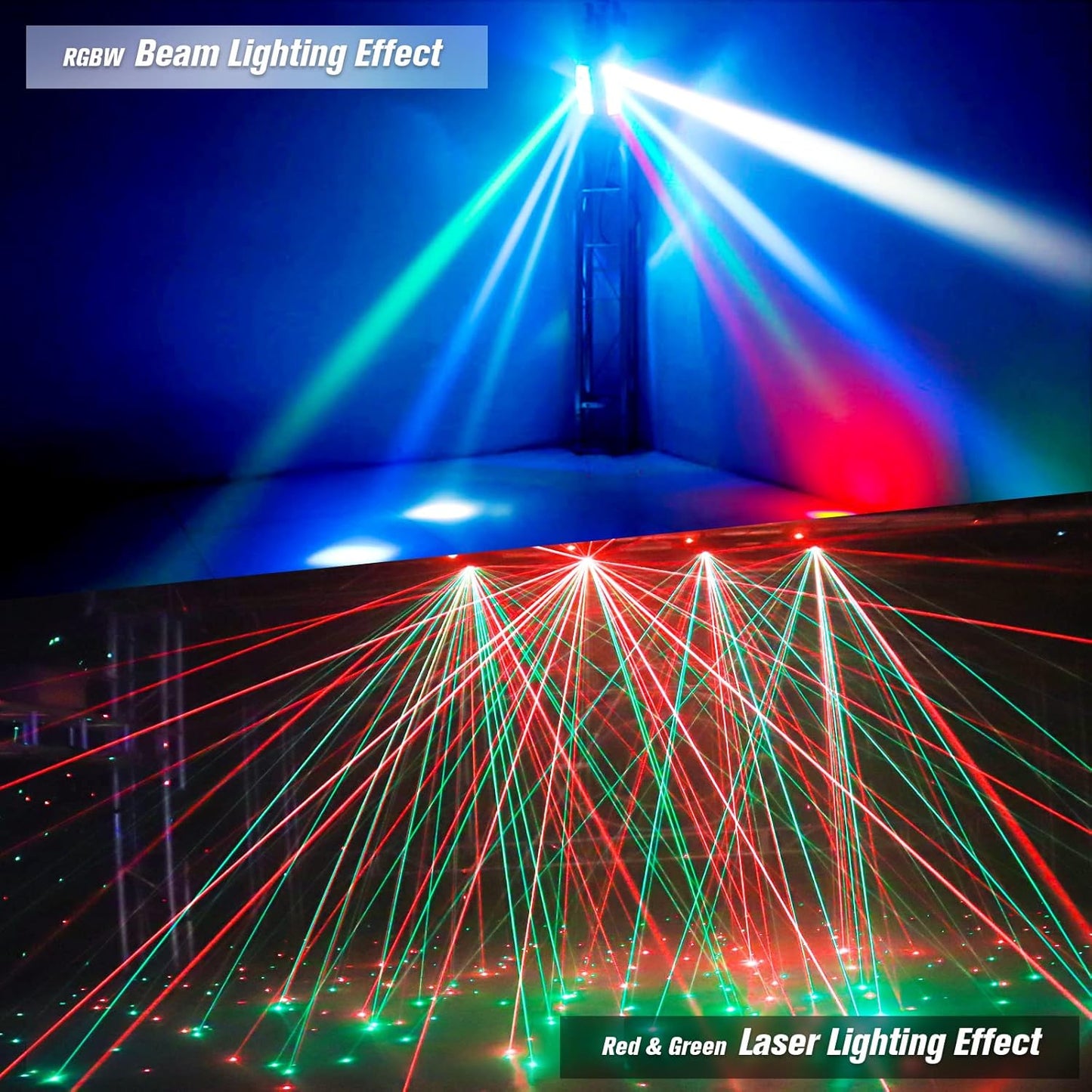 U`King Spider Moving Head Light 8x10W RGBW LEDs Beam DJ Lights