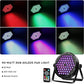 60 LED Par Lights DMX - 90W RGB Stage DJ Par Light Remote Control Sound Activated Auto Play Uplights for Events Church Club Wedding Party Mobile Music Live Show Entertainment Stage Lighting