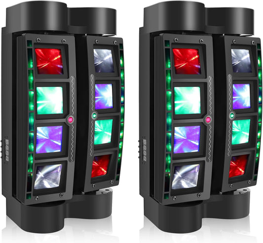 U`King Spider Moving Head Light 8x10W RGBW LEDs Beam DJ Lights
